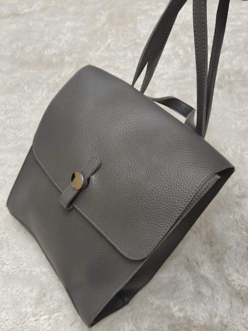 Beauty Boutique Shoppers Drug Mart Grey Pebbled Faux Leather Mini Backpack